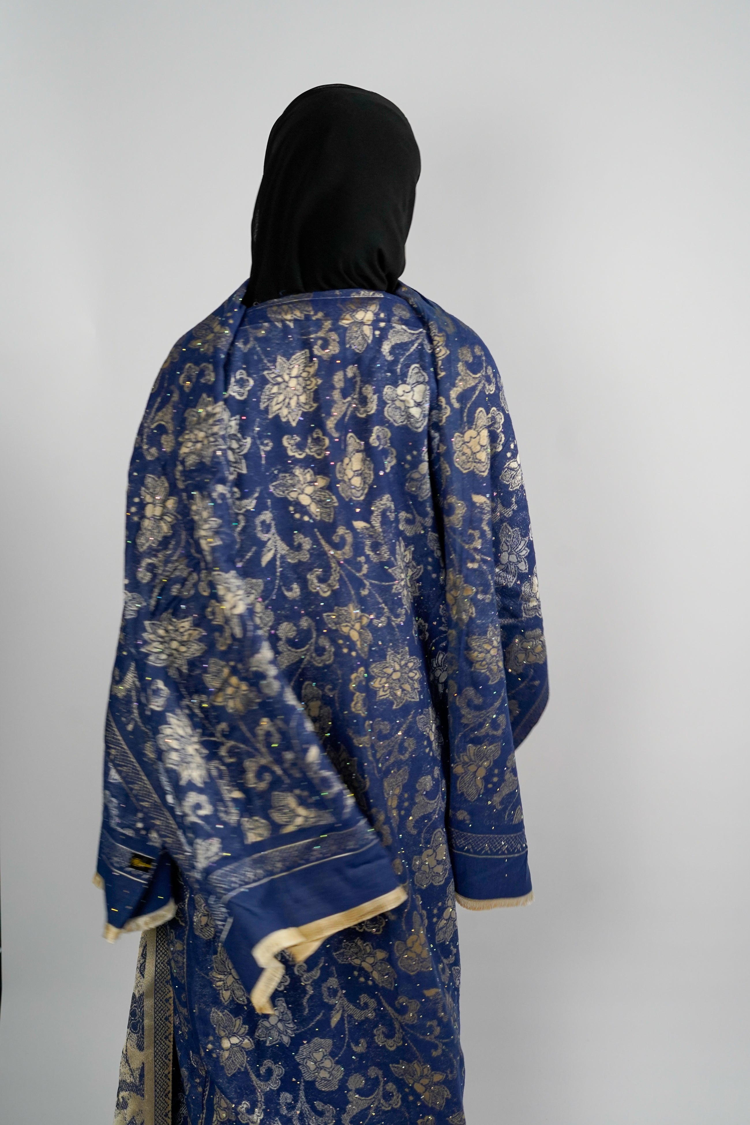 Layali Navy Cashmere Abaya