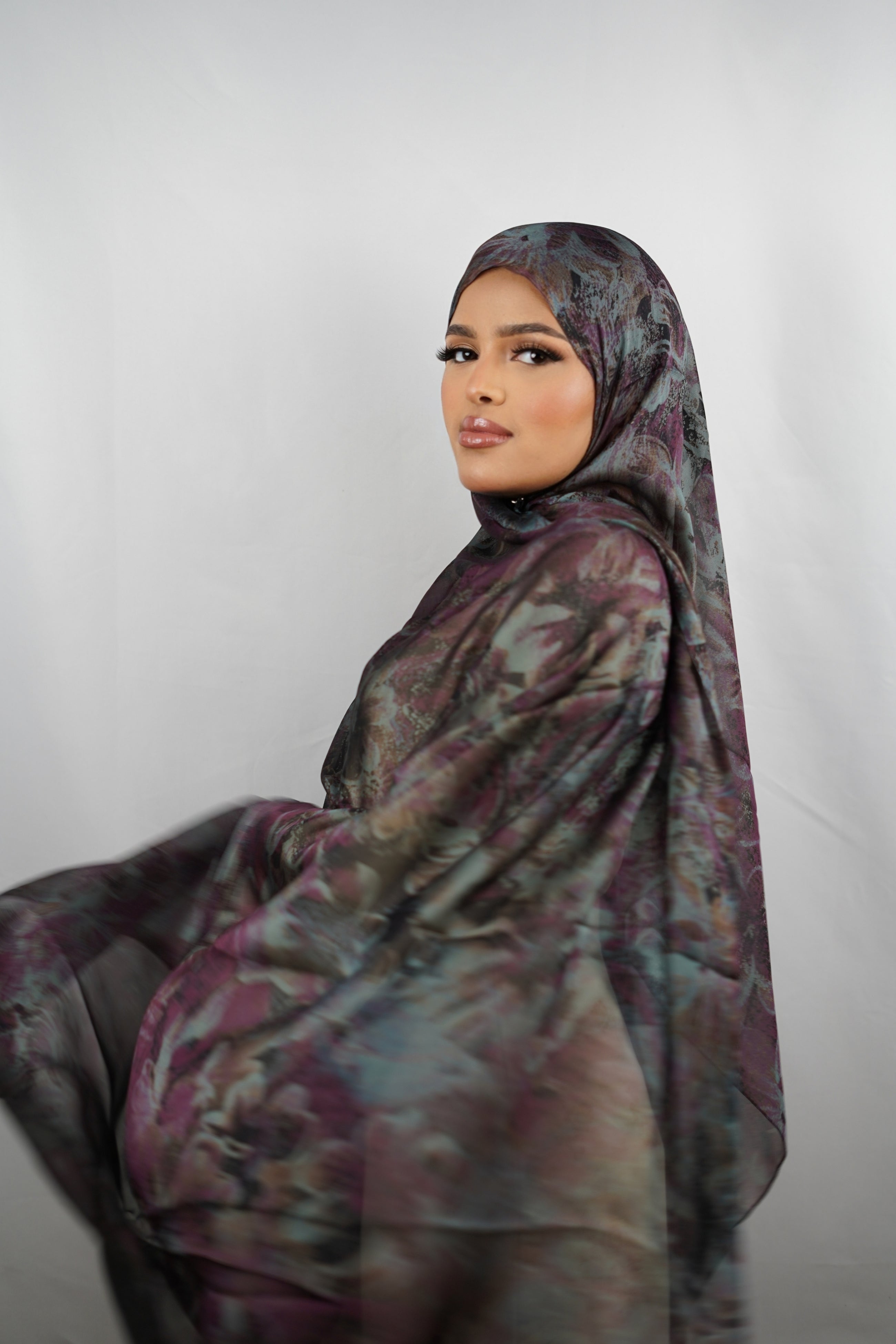 Plum Smoke Chiffon Hijab