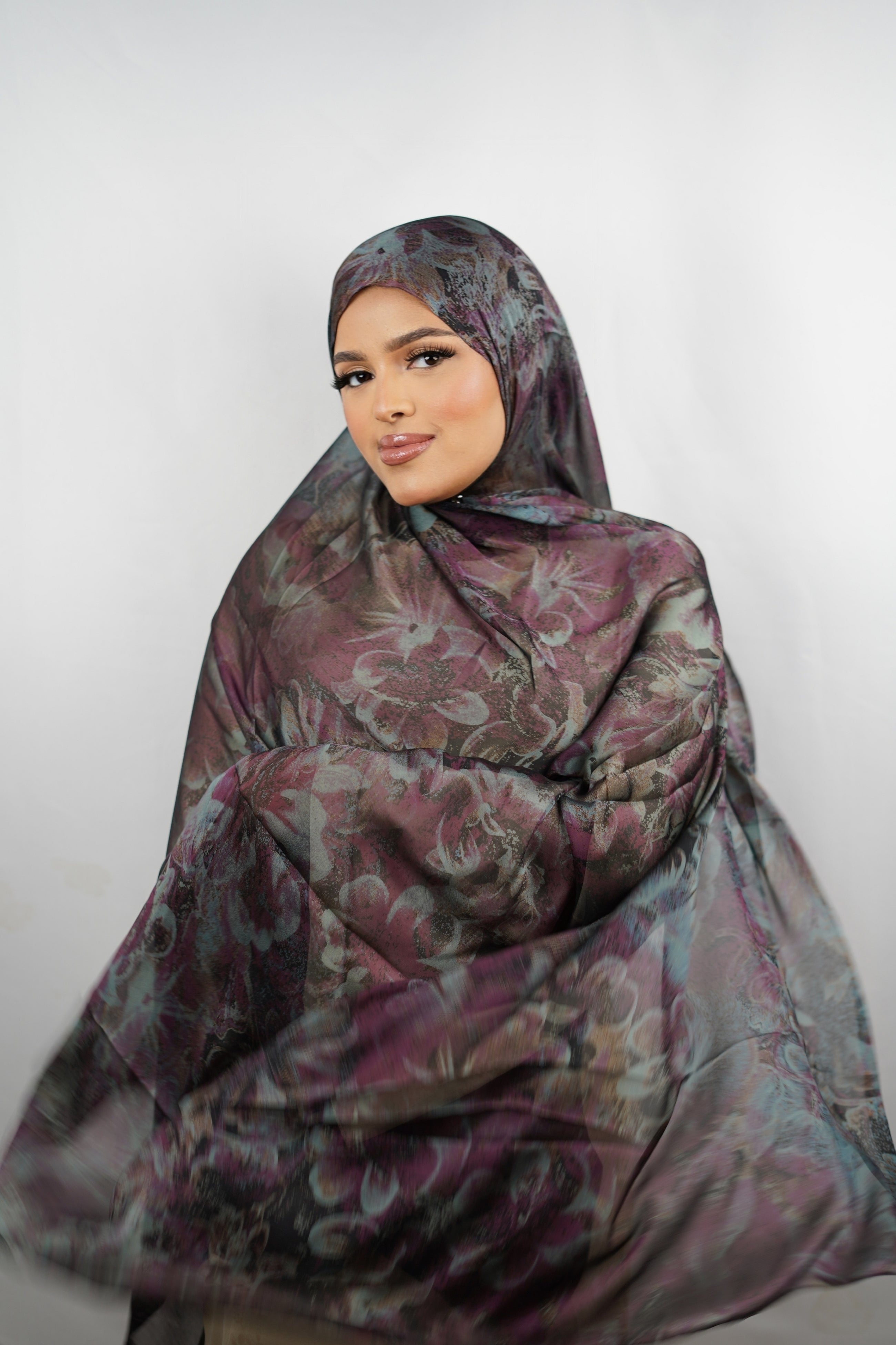 Plum Smoke Chiffon Hijab