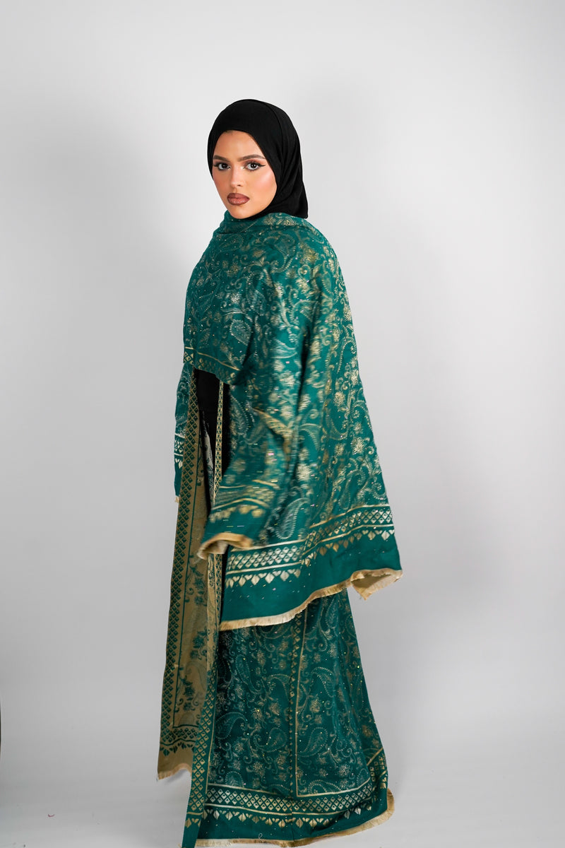 Jade Pashmina Abaya