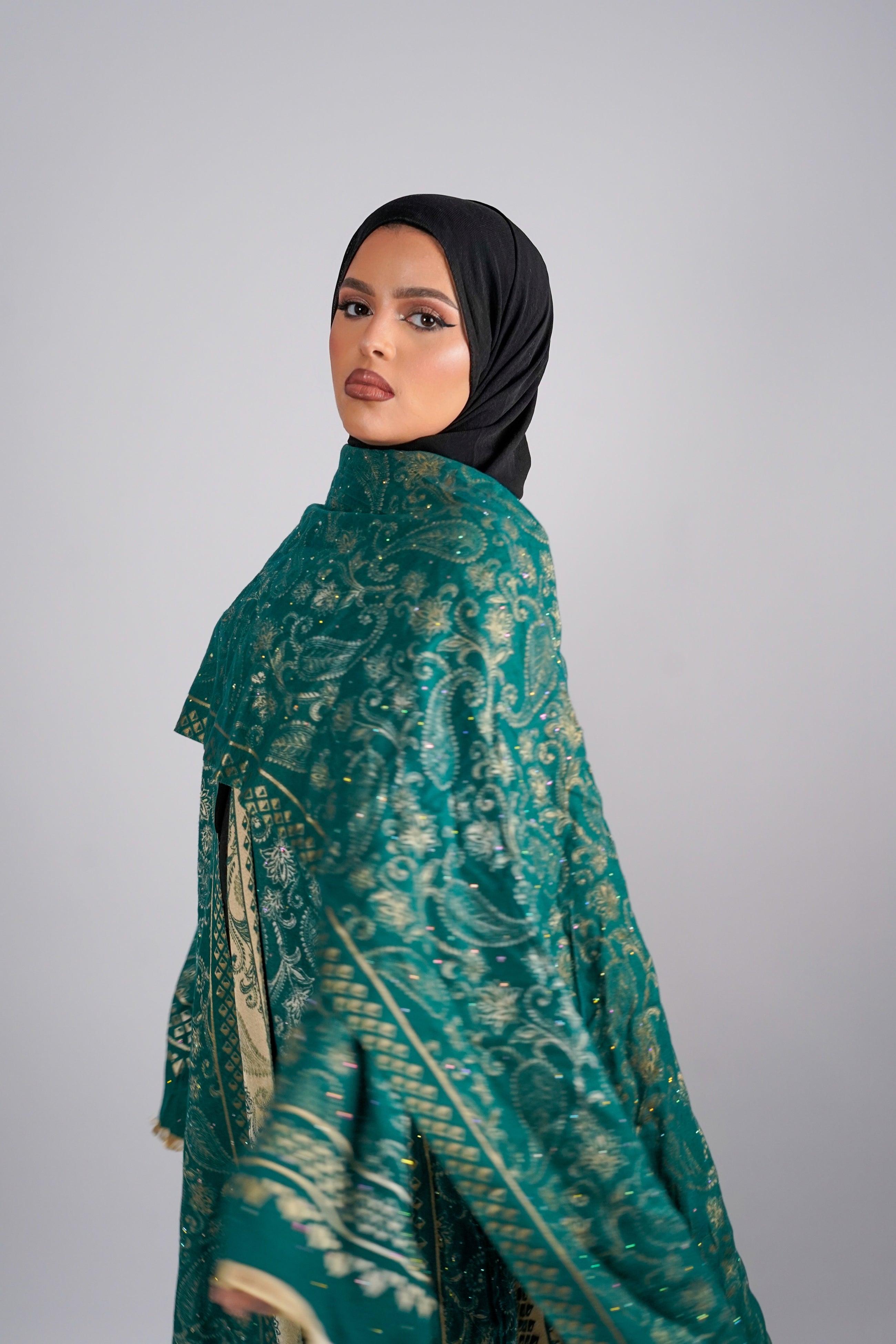 Jade Pashmina Abaya