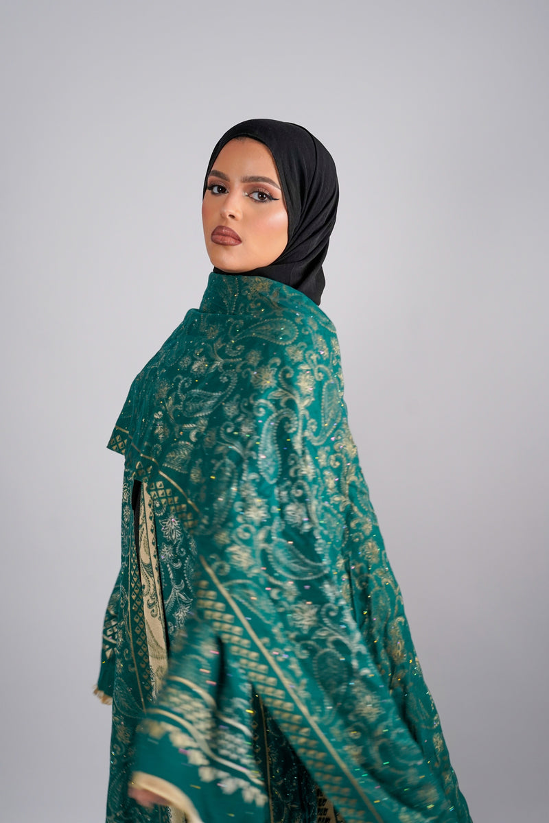 Jade Pashmina Abaya