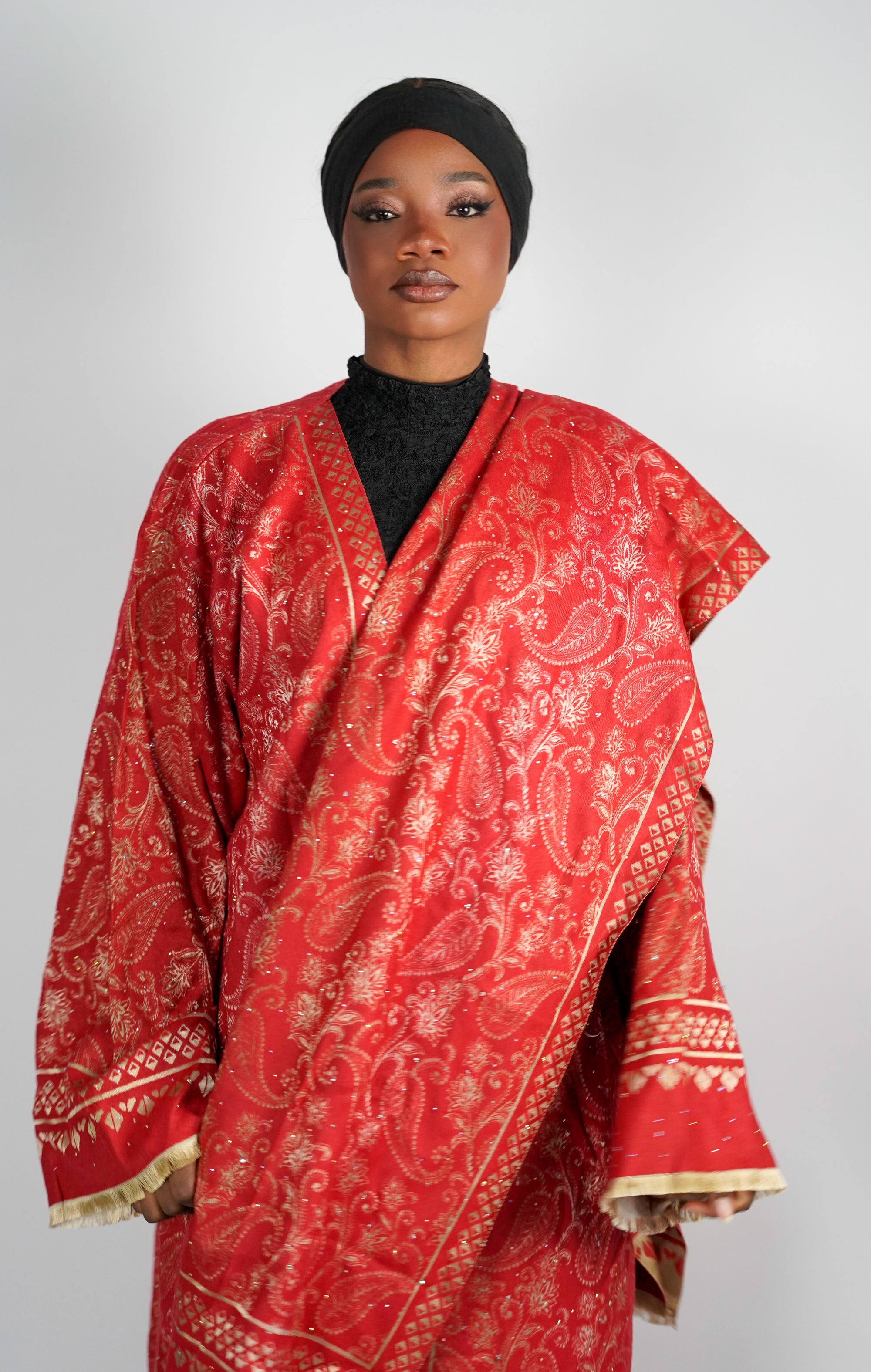 Ruby Pashmina Abaya
