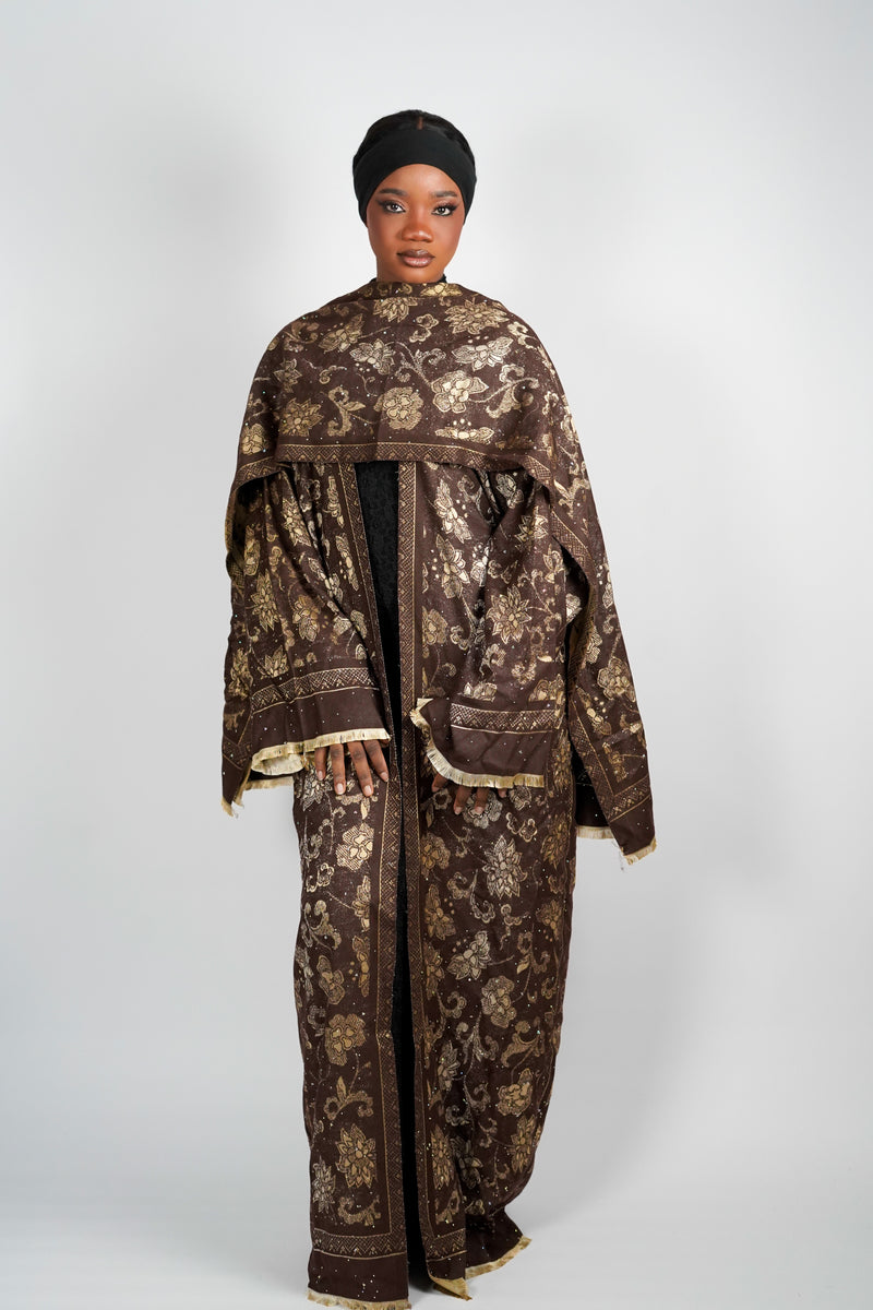 Mocha Pashmina Abaya