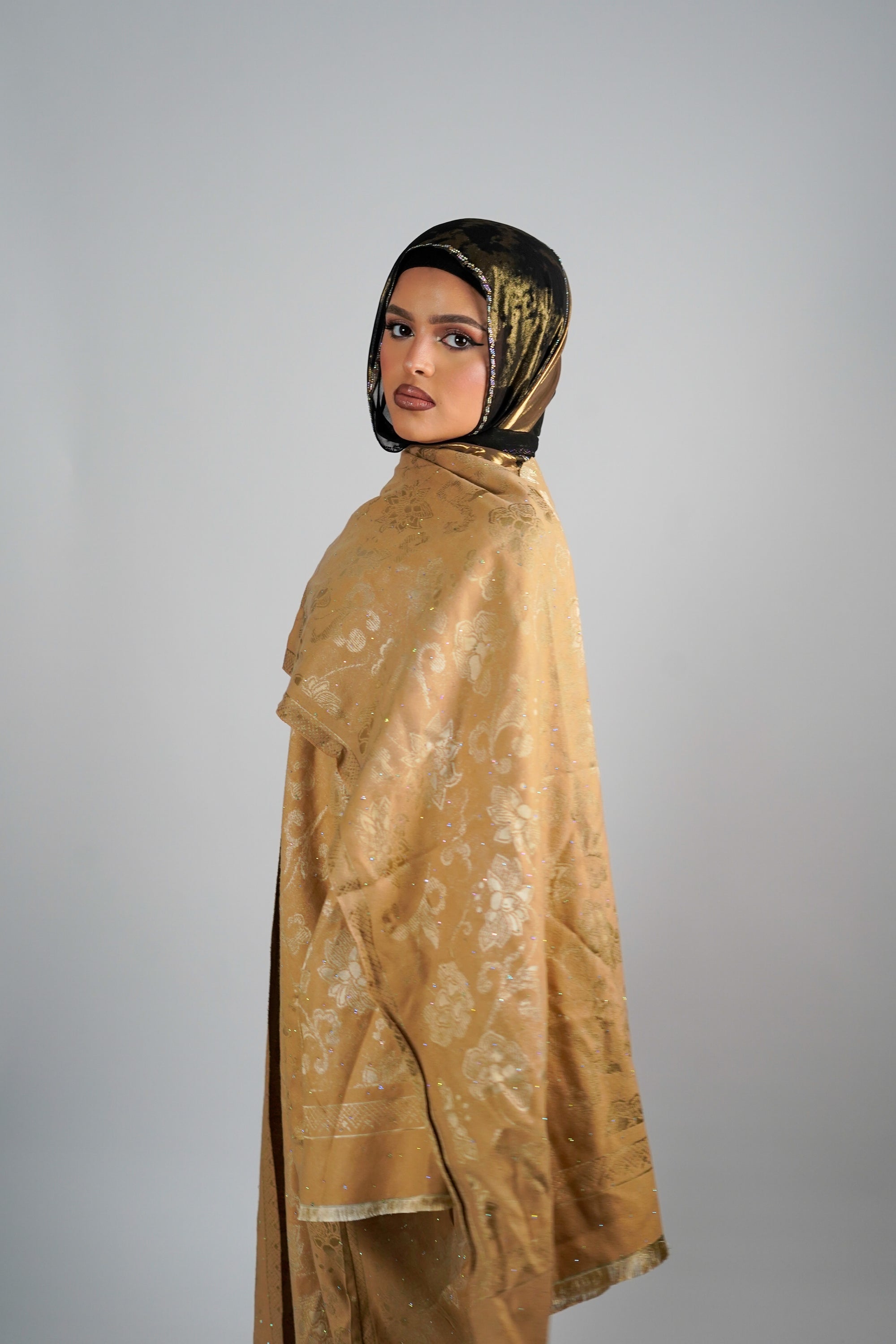 Gold Pashmina Abaya