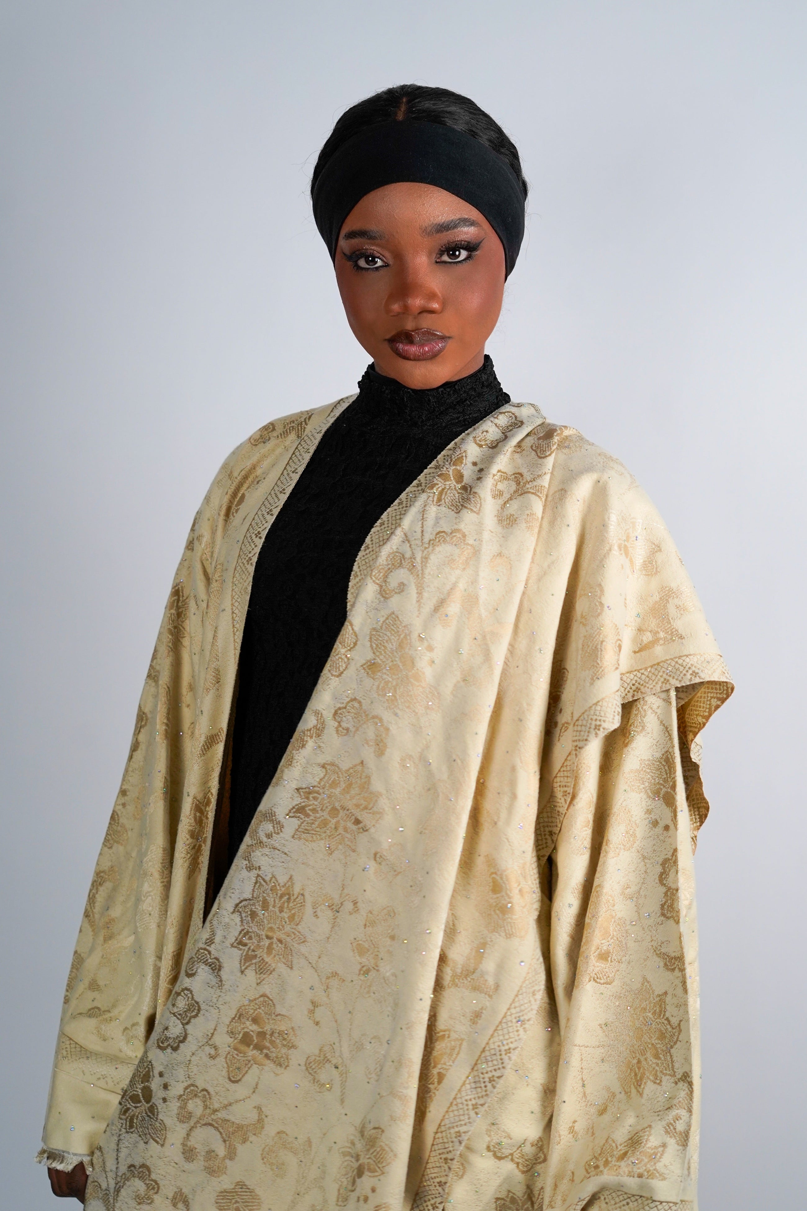 Ivory Pashmina Abaya