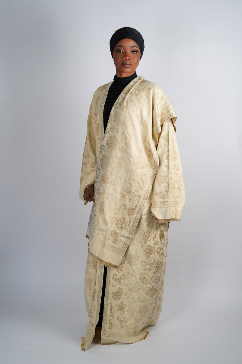 Ivory Pashmina Abaya