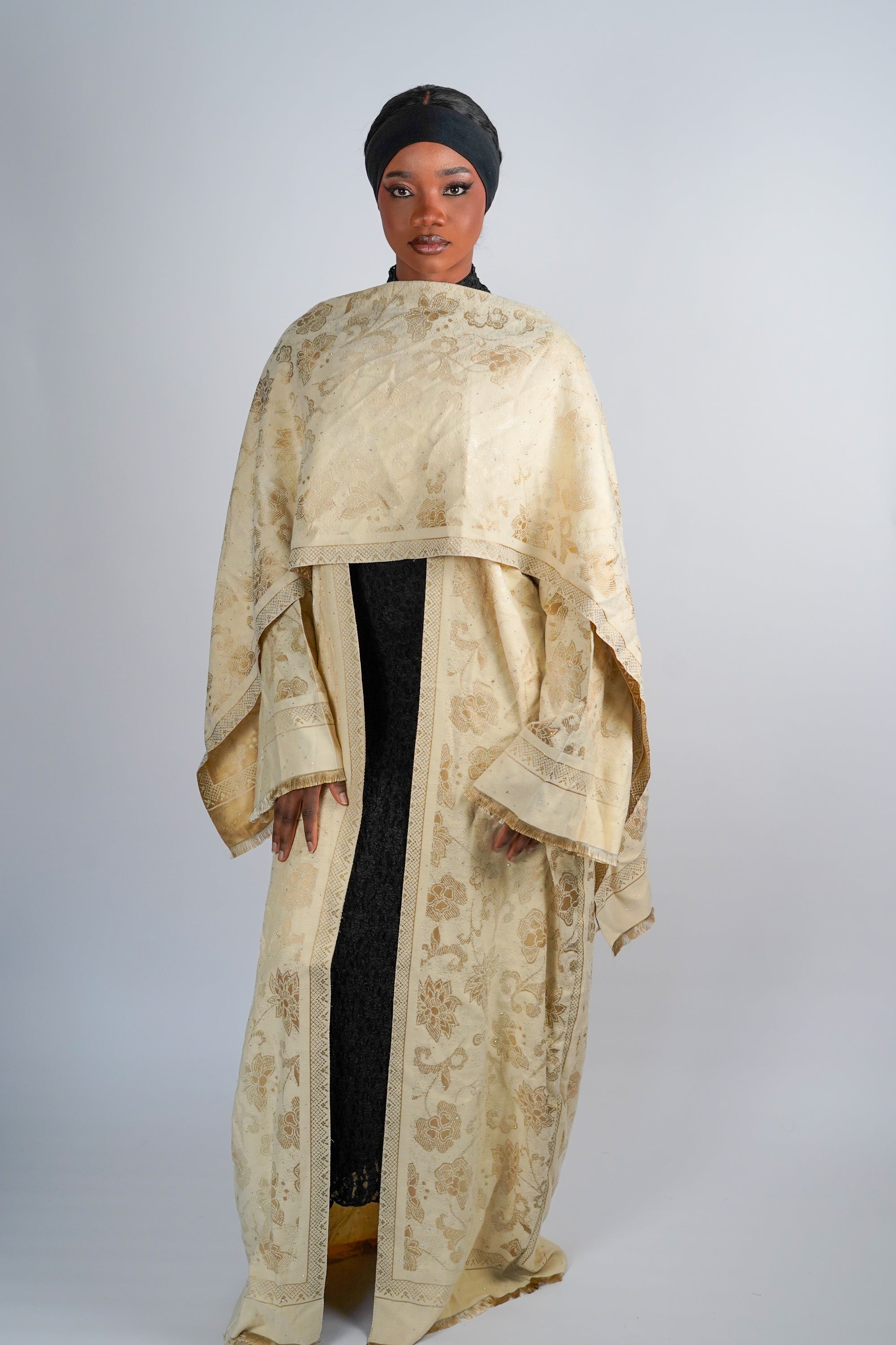 Ivory Pashmina Abaya