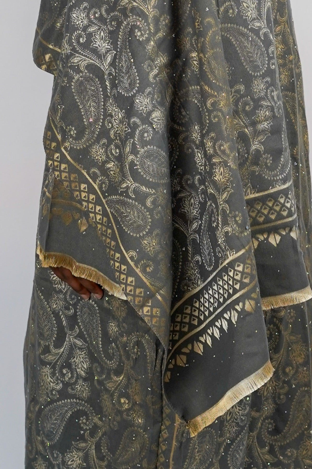 Slate Pashmina Abaya