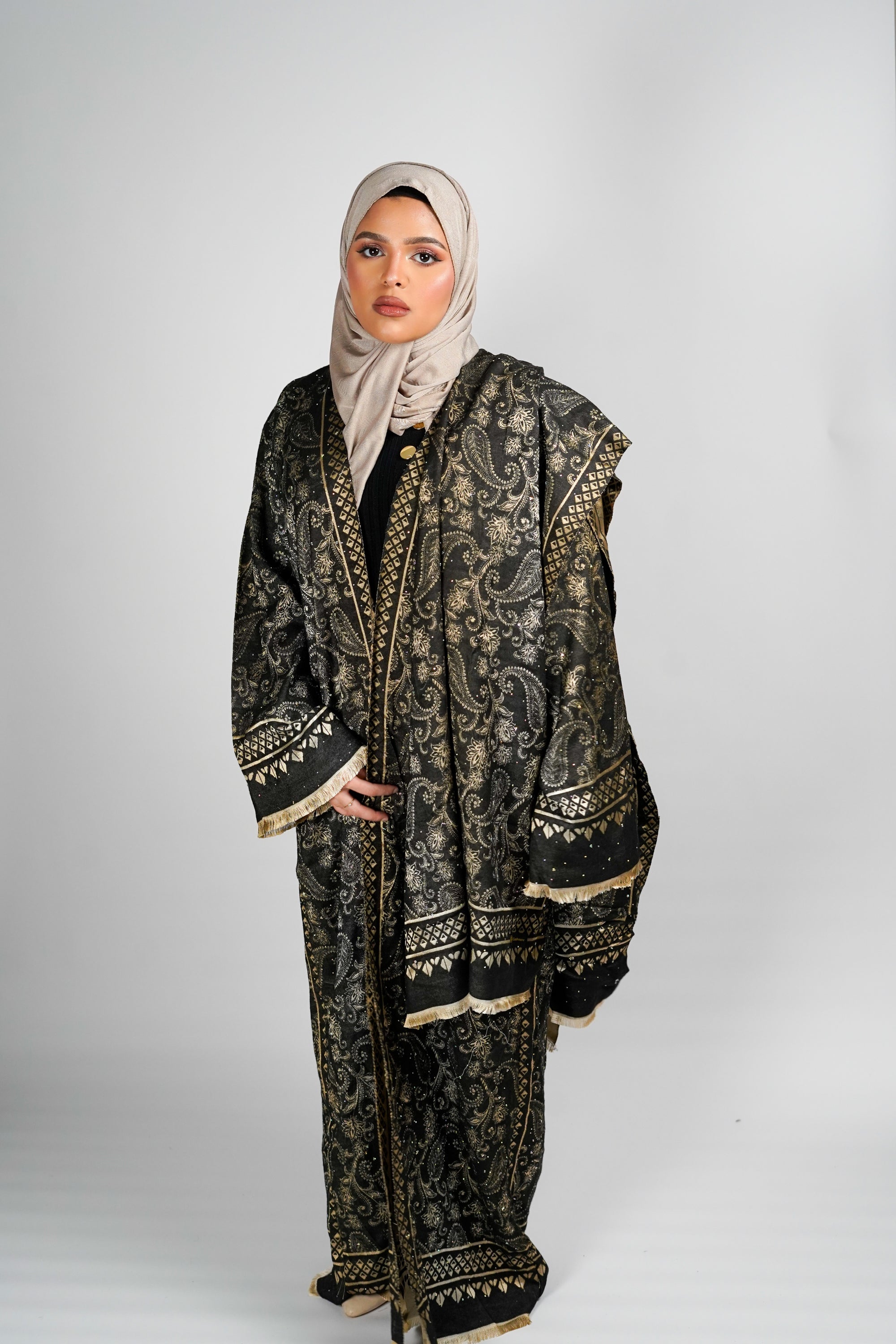 Noir Pashmina Abaya