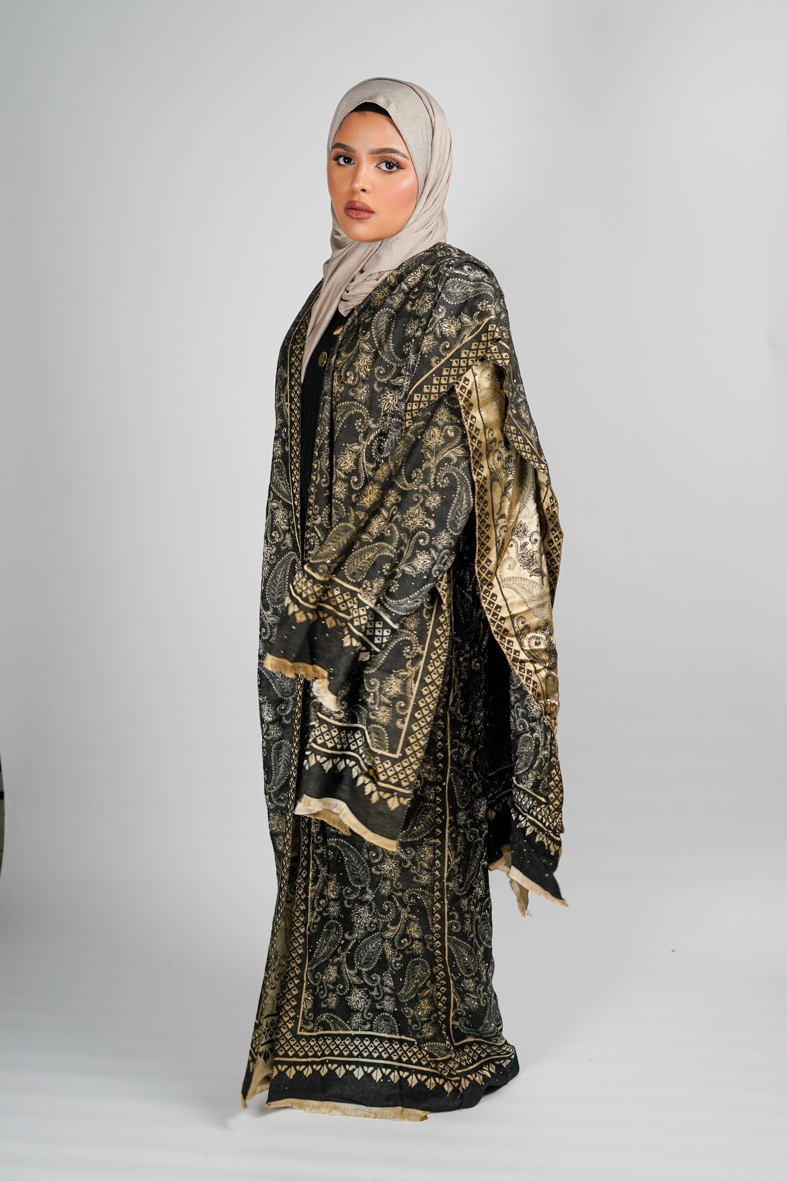 Noir Pashmina Abaya